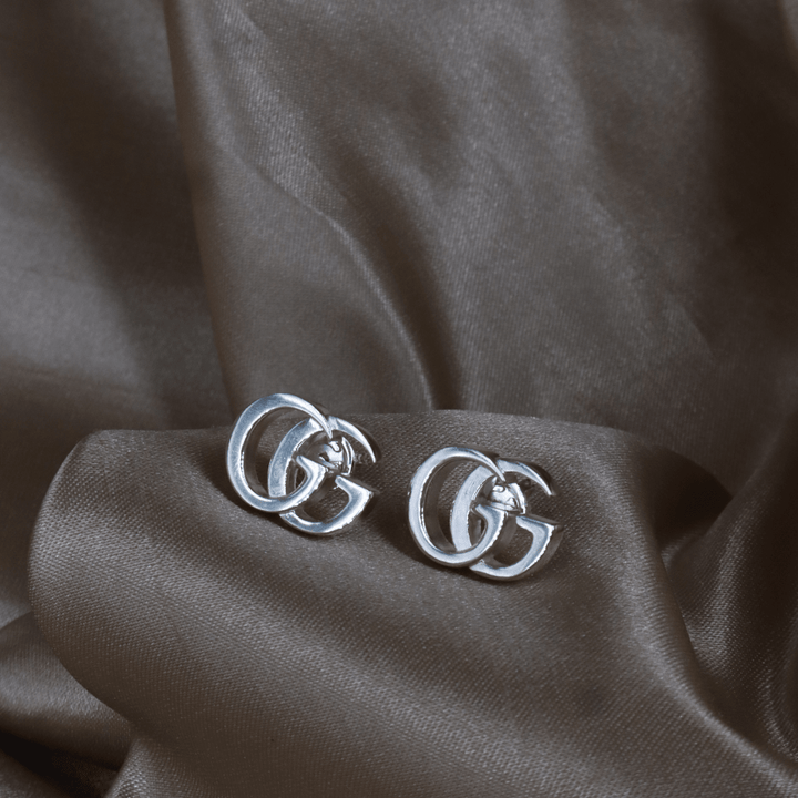 GUCCI Interlocking G 925 純銀耳環（銀色） - Vintasy耳環