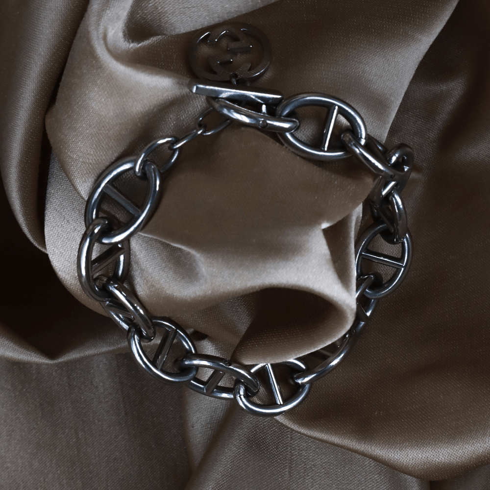 GUCCI Interlocking G Gunmetal 手鏈 - Vintasy手鏈