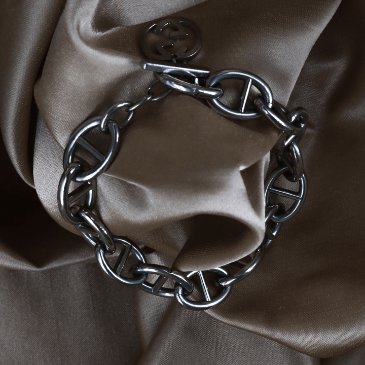 GUCCI Interlocking G Gunmetal 手鏈 - Vintasy手鏈