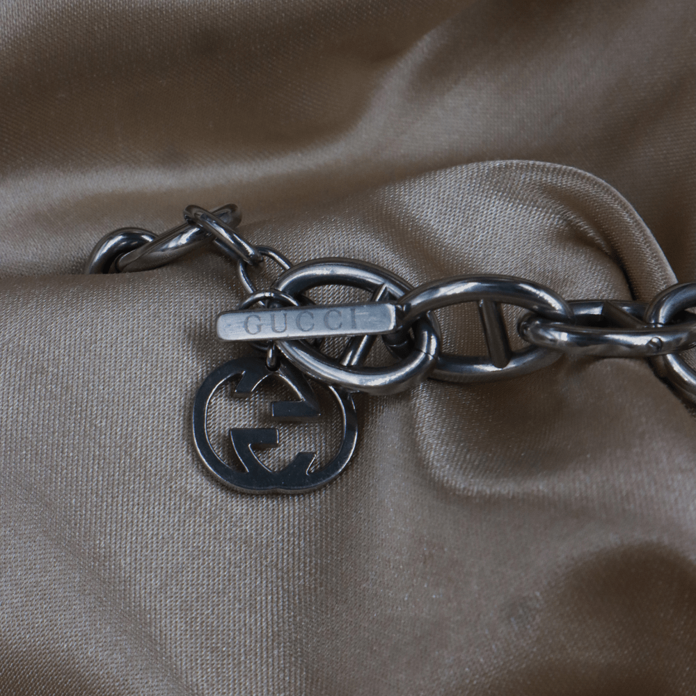 GUCCI Interlocking G Gunmetal 手鏈 - Vintasy手鏈