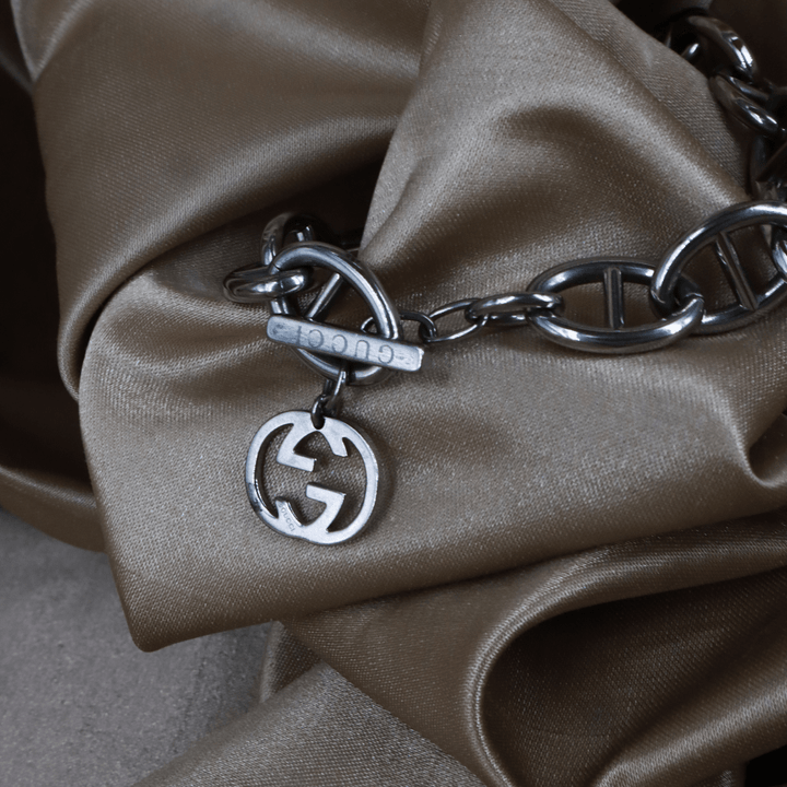 GUCCI Interlocking G Gunmetal 手鏈 - Vintasy手鏈