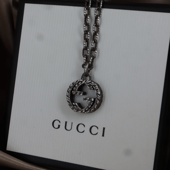 GUCCI INTERLOCKING G LOGO 吊墜項鏈 - Vintasy項鏈