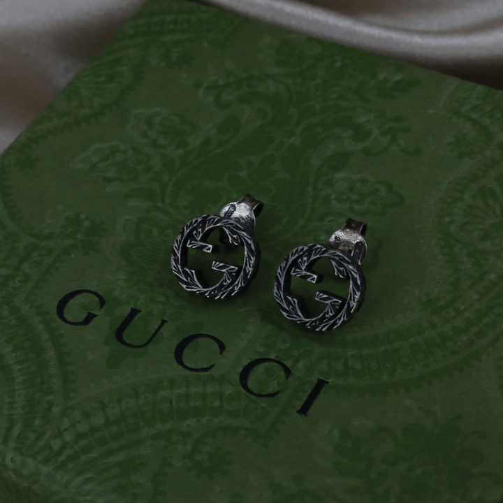 GUCCI Interlocking G銀耳環 | 經典設計 - Vintasy