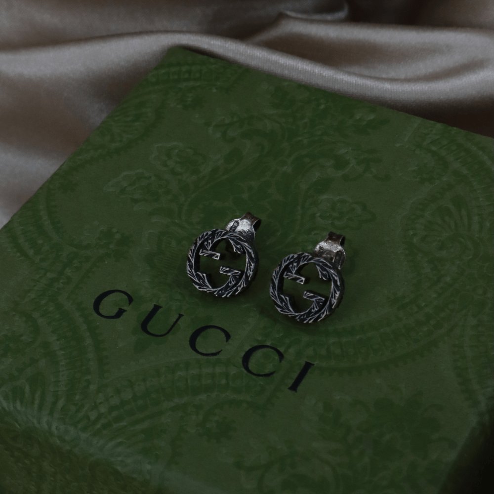 GUCCI Interlocking G銀耳環 | 經典設計 - Vintasy