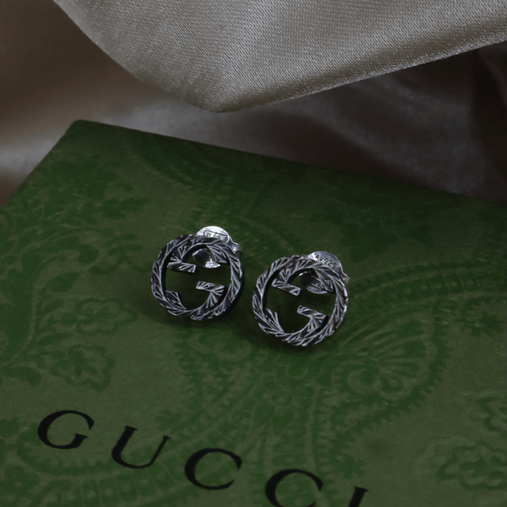 GUCCI Interlocking G銀耳環 | 經典設計 - Vintasy