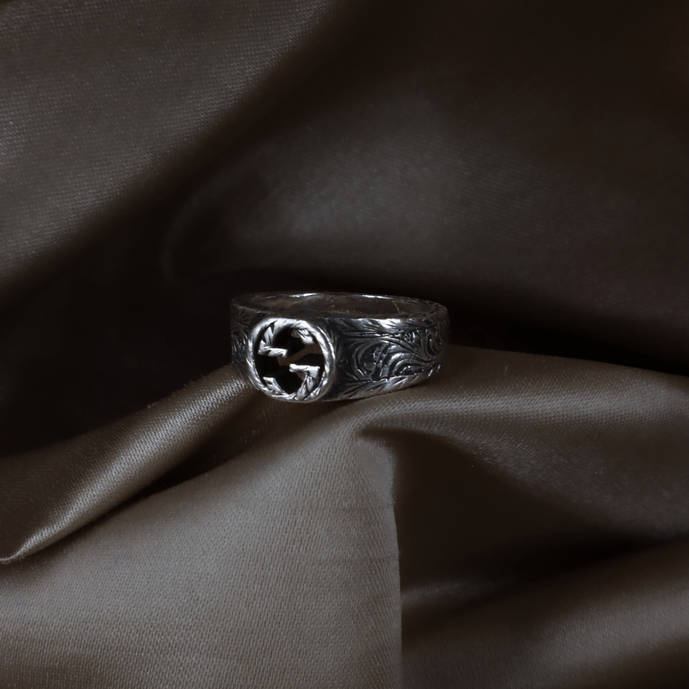 Gucci 經典 Interlocking G 經典標誌戒指 - Vintasy項鏈