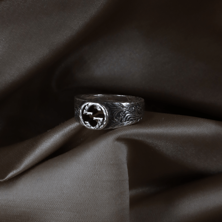 Gucci 經典 Interlocking G 經典標誌戒指 - Vintasy項鏈