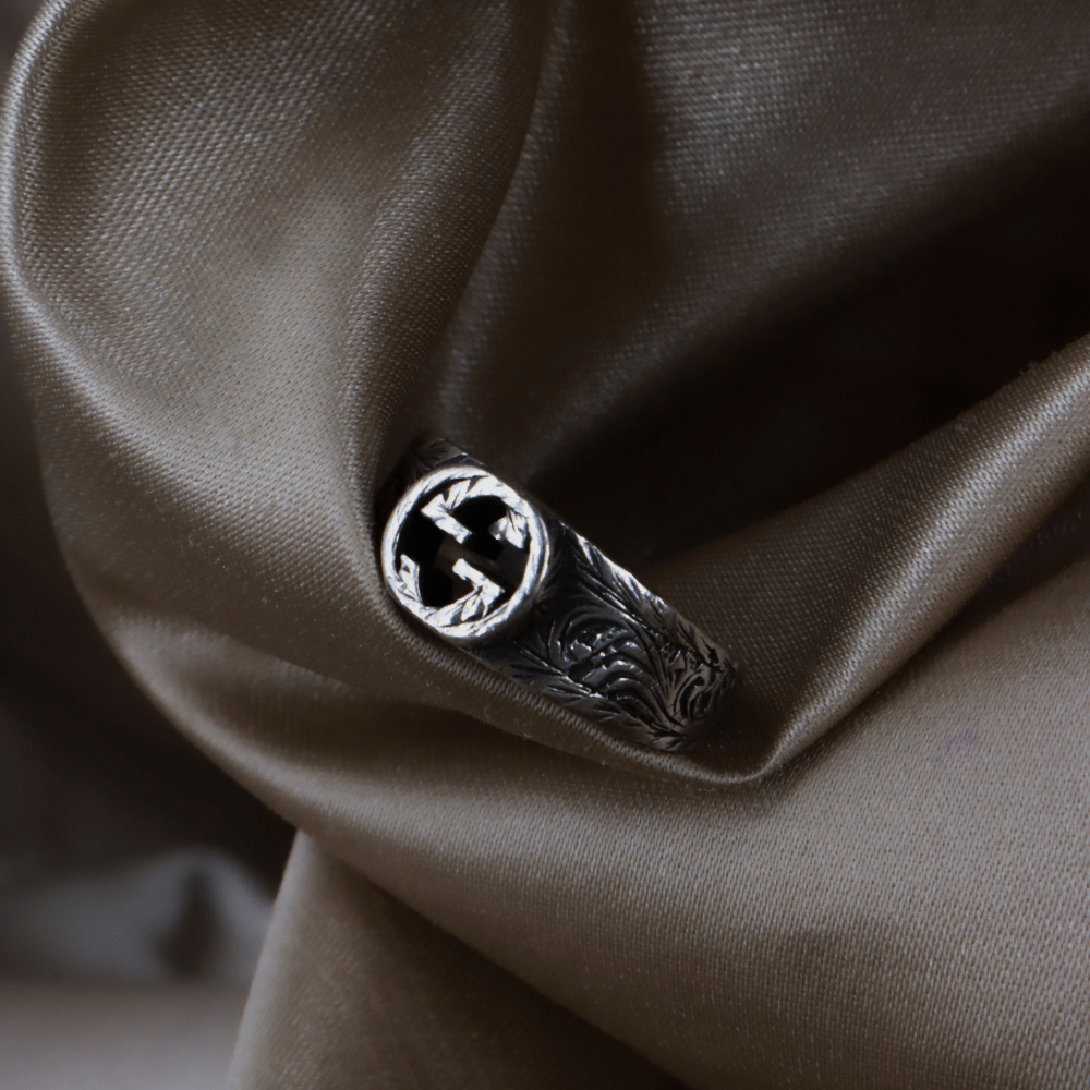 Gucci 經典 Interlocking G 經典標誌戒指 - Vintasy項鏈