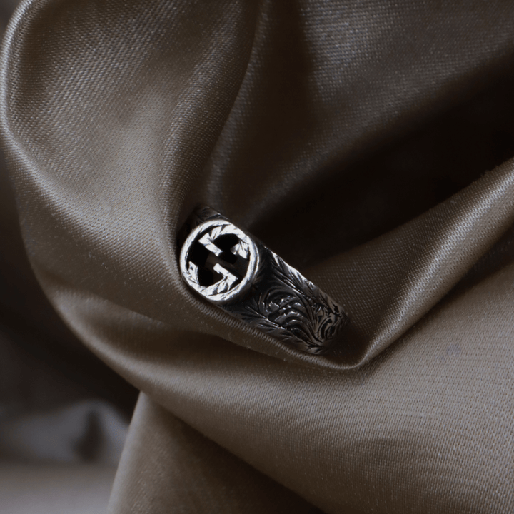 Gucci 經典 Interlocking G 經典標誌戒指 - Vintasy項鏈