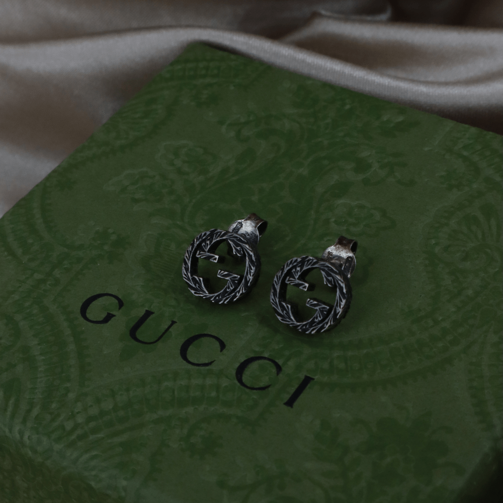 GUCCI Interlocking G銀耳環 | 經典設計 - Vintasy