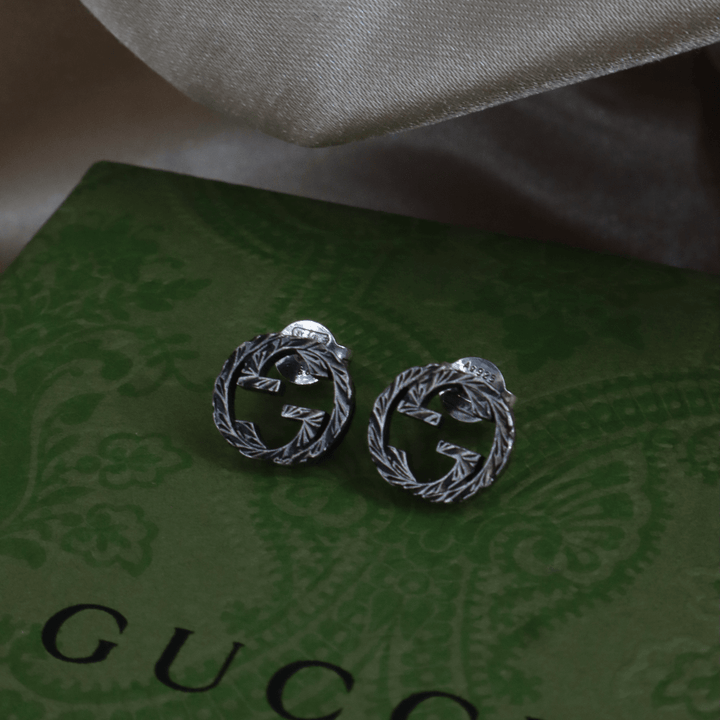 GUCCI Interlocking G銀耳環 | 經典設計 - Vintasy