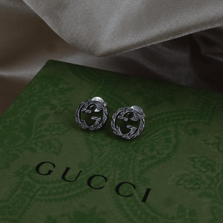 GUCCI Interlocking G銀耳環 | 經典設計 - Vintasy