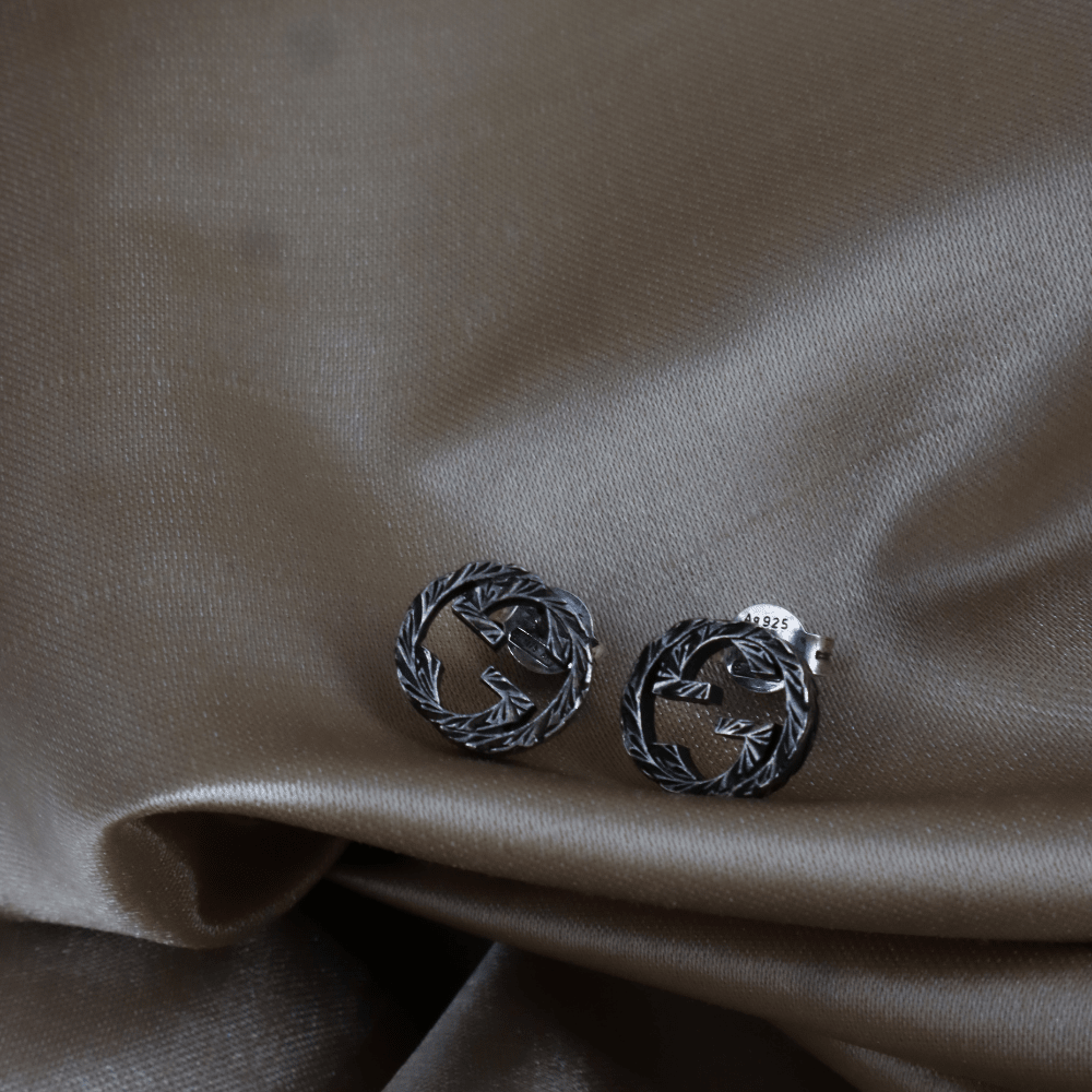 GUCCI Interlocking G銀耳環 | 經典設計 - Vintasy