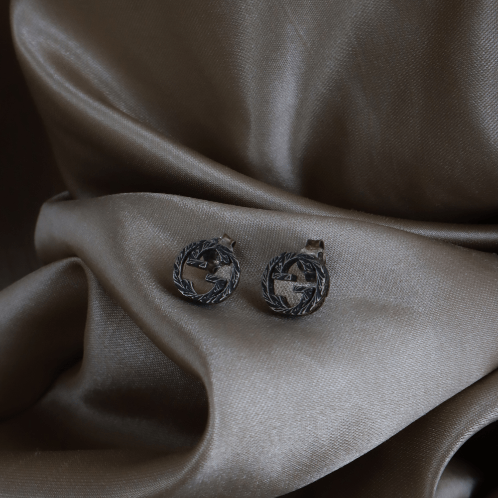 GUCCI Interlocking G銀耳環 | 經典設計 - Vintasy