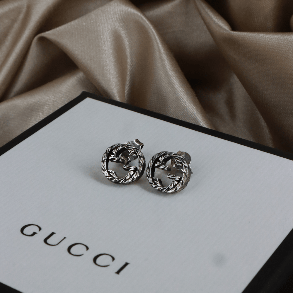 GUCCI Interlocking G銀耳環 | 經典設計 - Vintasy