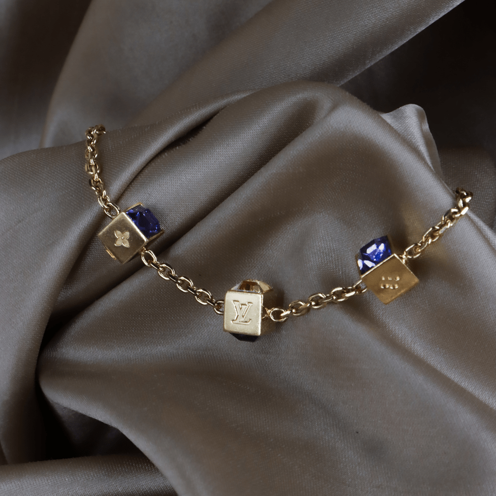 Louis Vuitton Logo Cube Bracelet 手鏈 ｜2000年代經典 - Vintasy