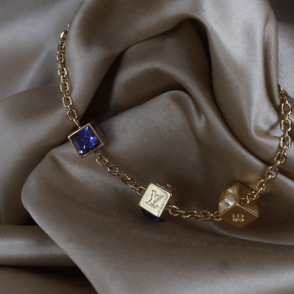 Louis Vuitton Logo Cube Bracelet 手鏈 ｜2000年代經典 - Vintasy