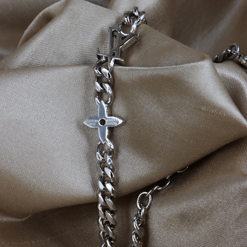 LOUIS VUITTON Monogram Chain Bracelet（銀色鏈節手鏈）| 未使用附原盒！ - Vintasy