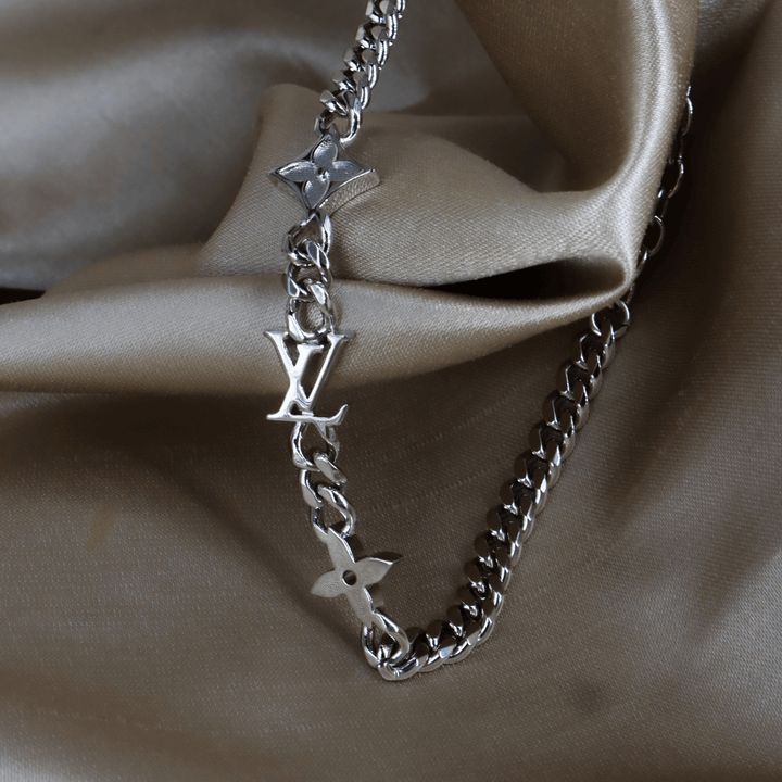 LOUIS VUITTON Monogram Chain Bracelet（銀色鏈節手鏈）| 未使用附原盒！ - Vintasy