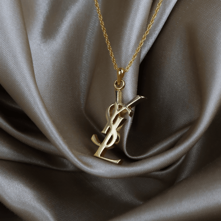 YSL Logo 吊墜項鏈 | SAINT LAURENT PARIS 未使用美品 | 特價發售只限一條！ - Vintasy