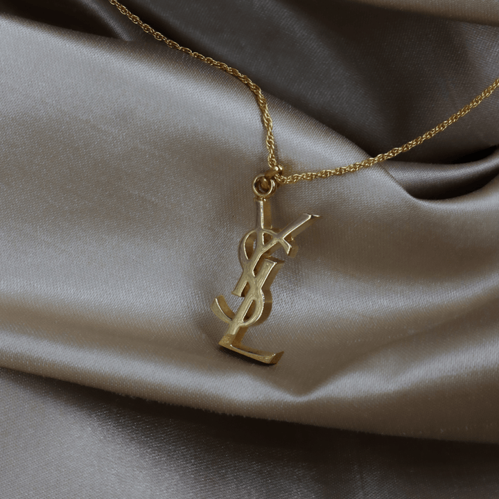 YSL Logo 吊墜項鏈 | SAINT LAURENT PARIS 未使用美品 | 特價發售只限一條！ - Vintasy