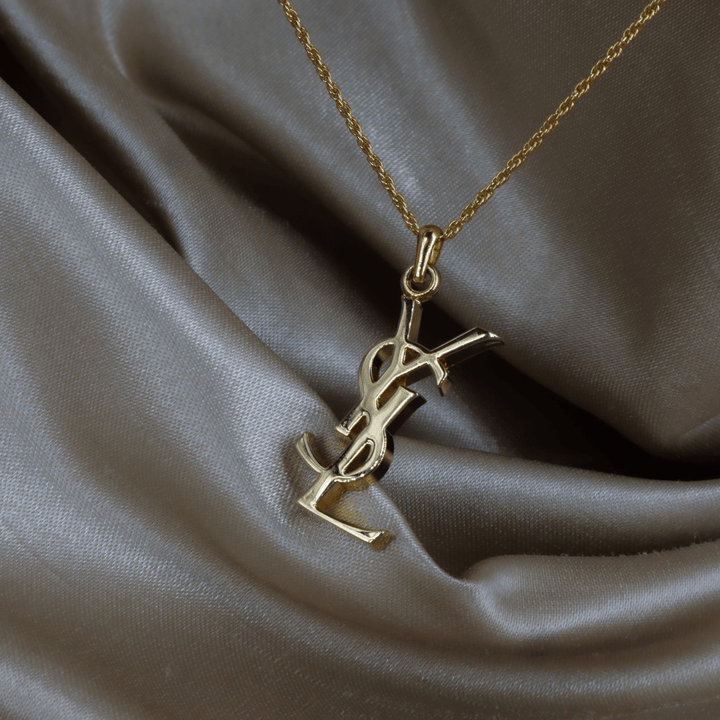 YSL Logo 吊墜項鏈 | SAINT LAURENT PARIS 未使用美品 | 特價發售只限一條！ - Vintasy