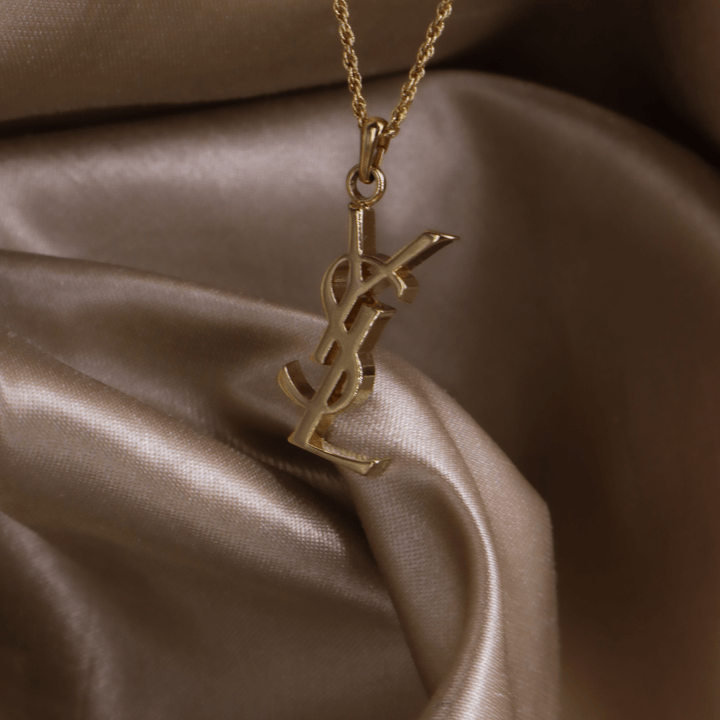 YSL Logo 吊墜項鏈 | SAINT LAURENT PARIS 原盒未使用美品 - Vintasy