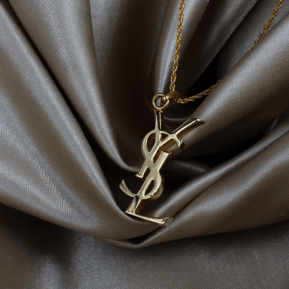 YSL Logo 吊墜項鏈 | SAINT LAURENT PARIS 未使用美品 | 特價發售只限一條！ - Vintasy