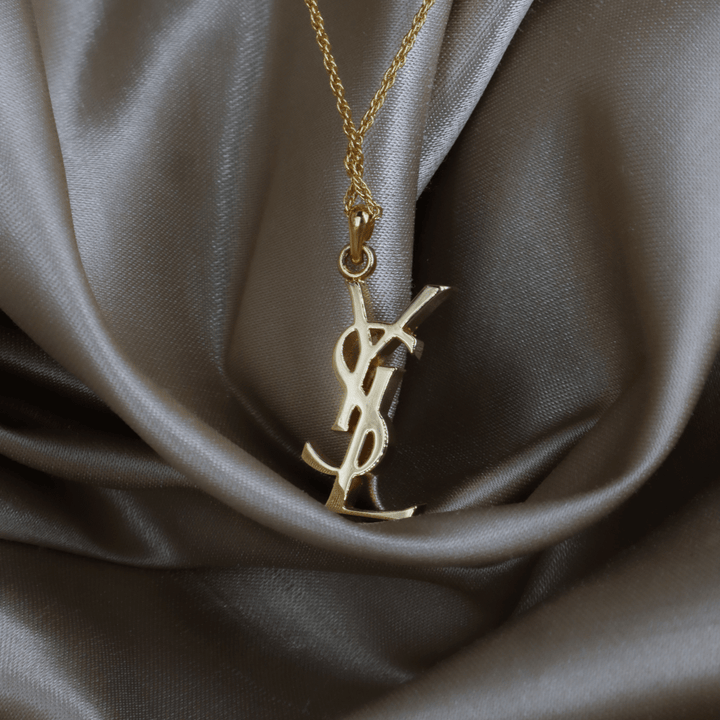 YSL Logo 吊墜項鏈 | SAINT LAURENT PARIS 未使用美品 | 特價發售只限一條！ - Vintasy