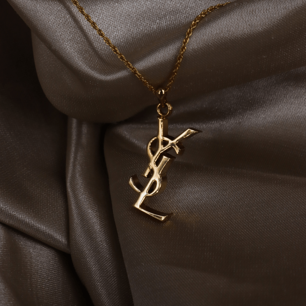 YSL Logo 吊墜項鏈 | SAINT LAURENT PARIS - Vintasy