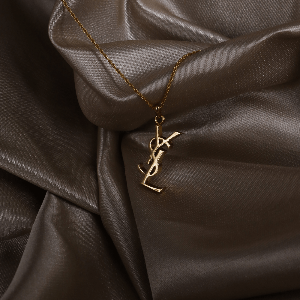 YSL Logo 吊墜項鏈 | SAINT LAURENT PARIS - Vintasy