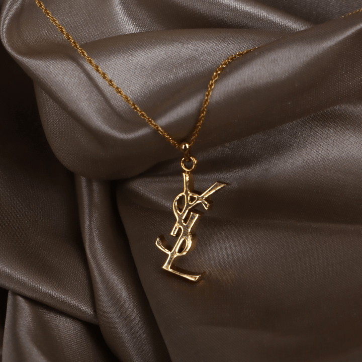 YSL Logo 吊墜項鏈 | SAINT LAURENT PARIS - Vintasy