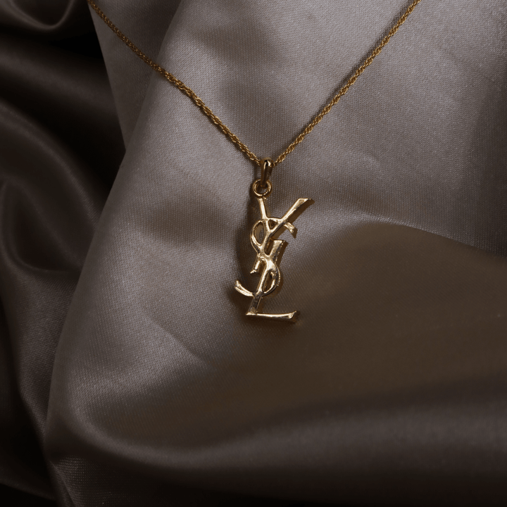 YSL Logo 吊墜項鏈 | SAINT LAURENT PARIS - Vintasy