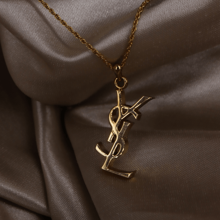 YSL Logo 吊墜項鏈 | SAINT LAURENT PARIS - Vintasy