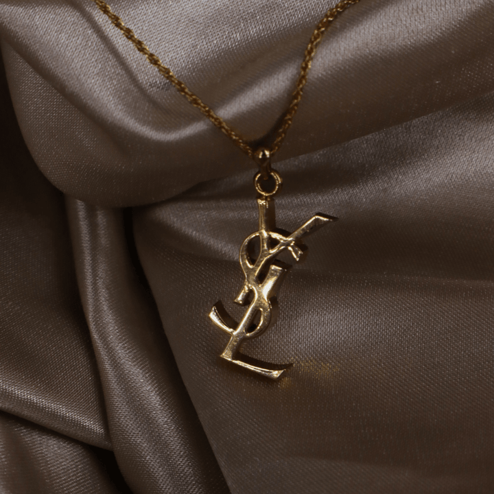 YSL Logo 吊墜項鏈 | SAINT LAURENT PARIS - Vintasy