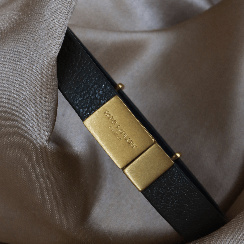 YSL Logo 皮手帶 | SAINT LAURENT PARIS - Vintasy
