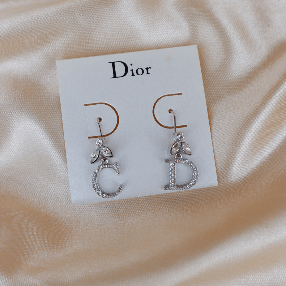 CHRISTIAN DIOR CD閃石耳環 - Vintasy