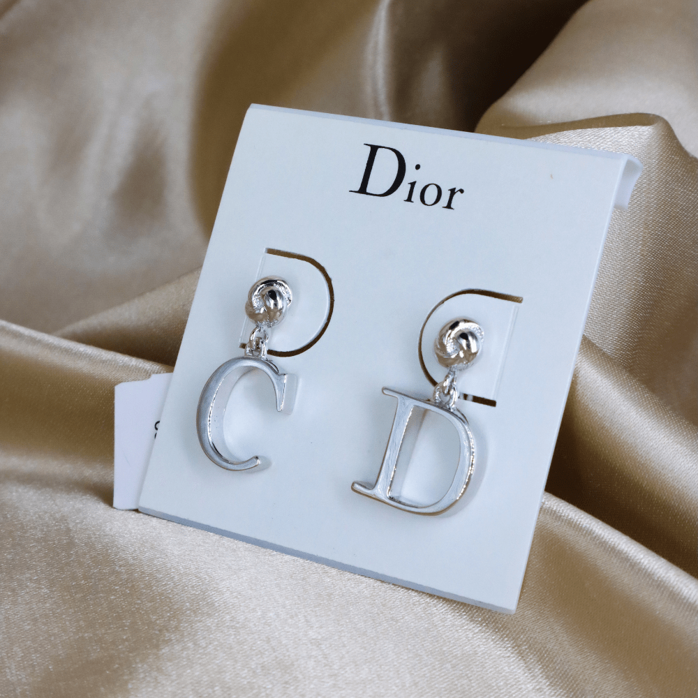 DIOR Simple CD Pendant Earrings Modern Simple Style VINTASY